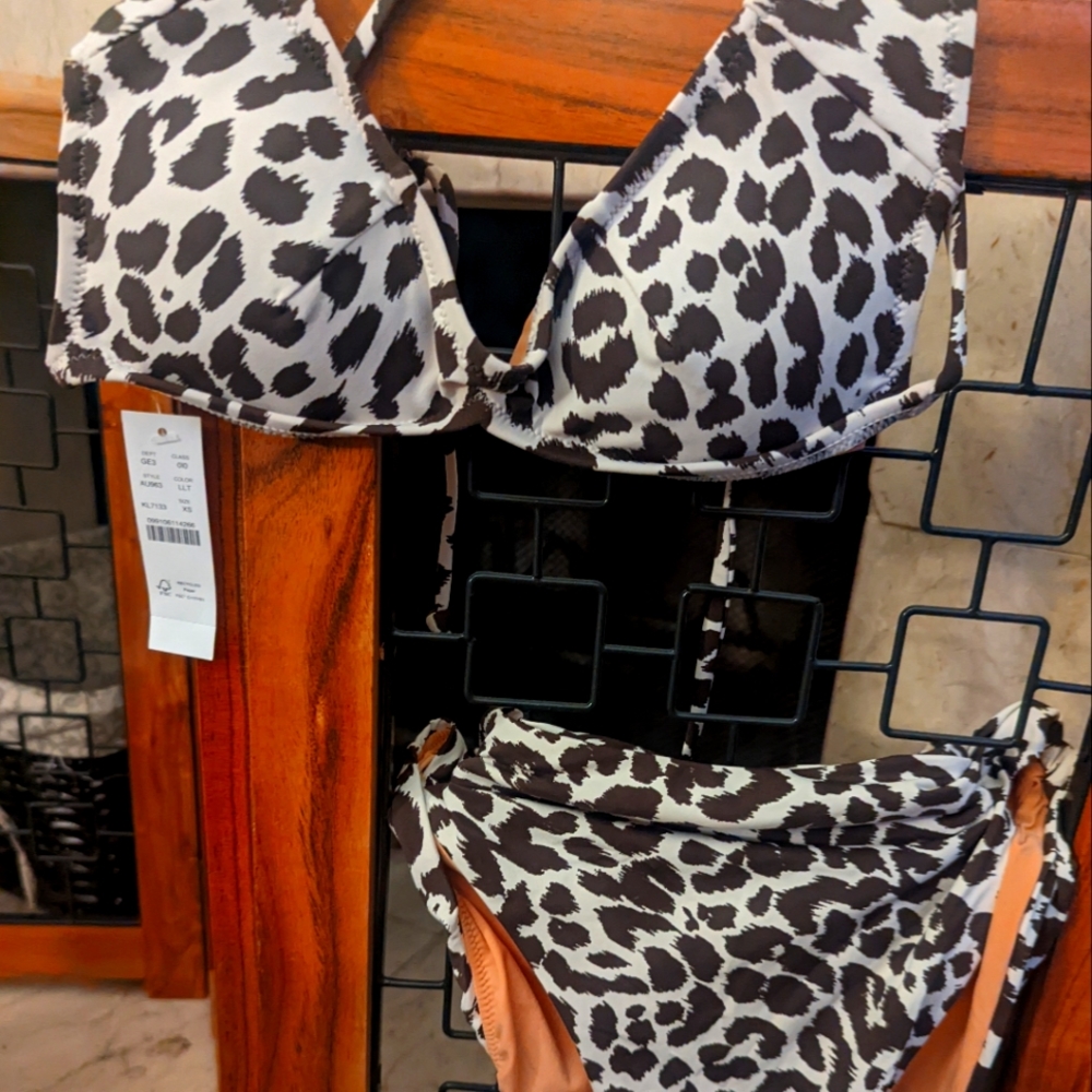 J. Crew Leopard Bikini Set xs/s